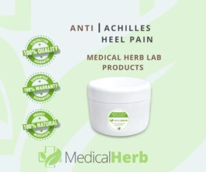 Solution for heel pain: cream, Solution for Achilles tendonitis: cream, Solution for Achilles pain: cream, Solution for Haglund syndrome: ointment. Medical Herb Lab