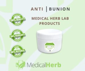 Bunion-Hallux valgus treatment: cream, Tailor's Bunion Bunionette: cream, For the treatment of bunion: cream, For the treatment of Hallux valgus: cream. Medical Herb Lab